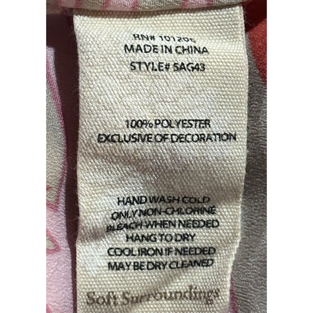 Soft Surroundings Women’s One Size Tropical Bird Print Bahia Caftan - Picture 6 of 6